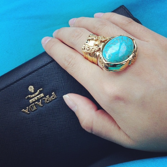 YSL Yves Saint Laurent turquoise Arty Ring - Picture 5 of 5